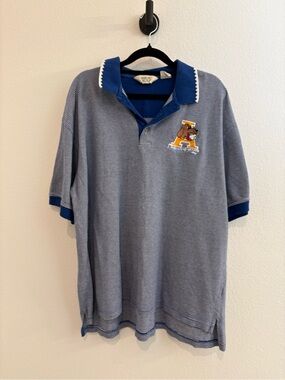 100% Cotton Vintage Reebok Golf Slippery Rock Baseball Polo Mens M Striped